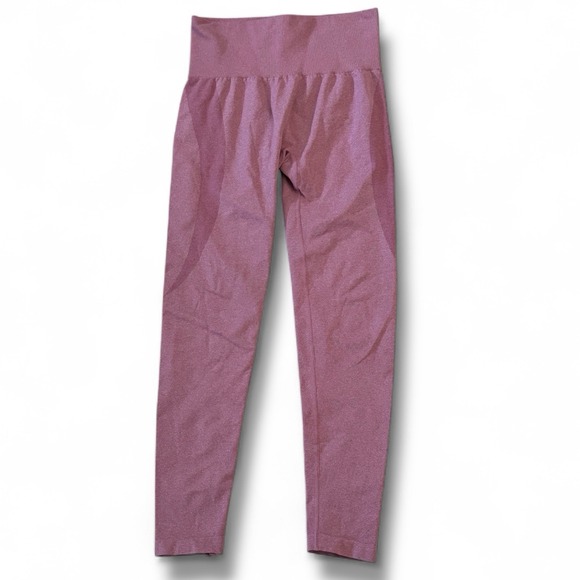 NVGTN Womens Seamless Contour Leggings sz M Pink Activewear Athleisure Scrunch - Picture 1 of 6